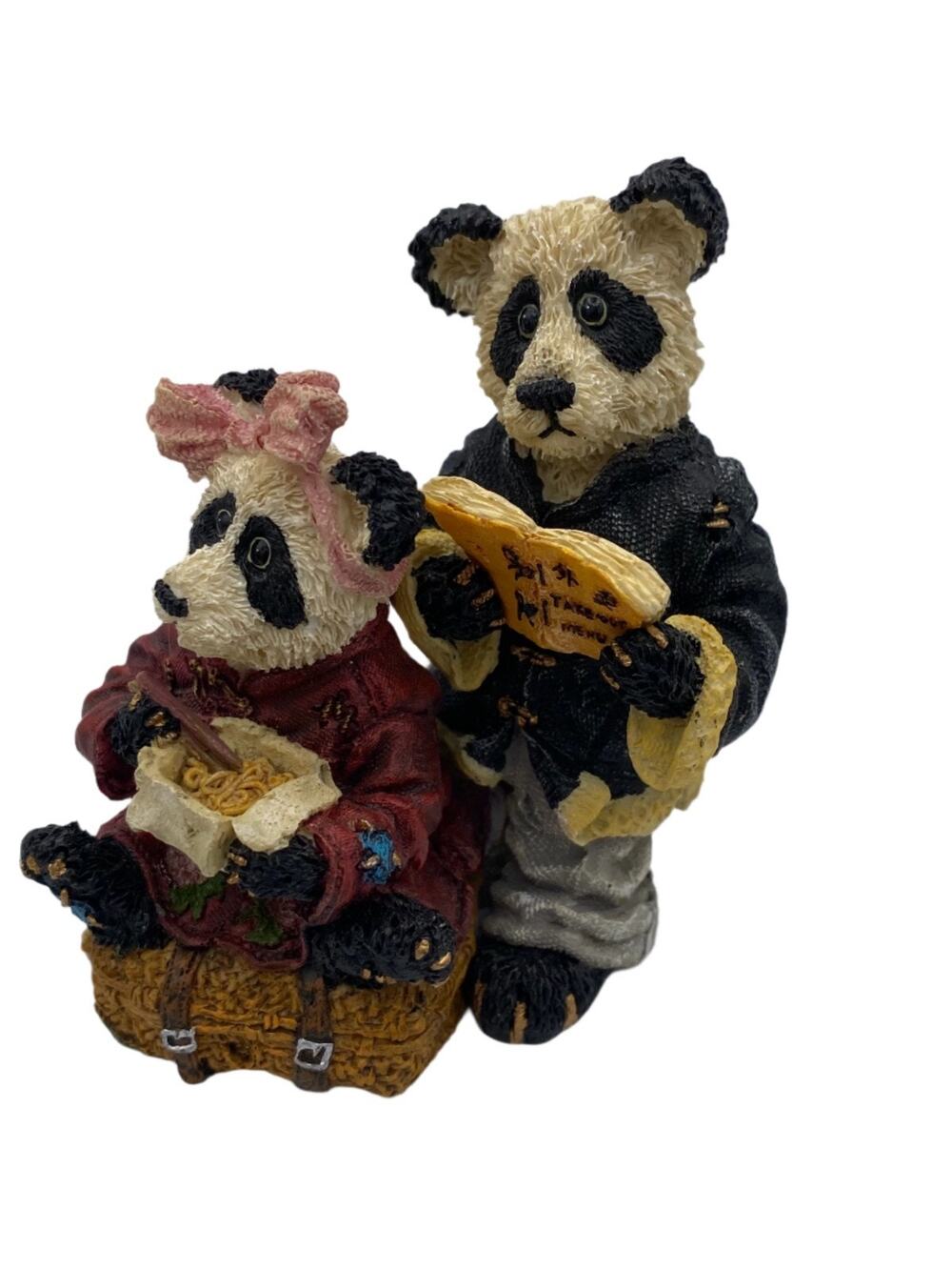 Vintage Boyds Bears & Friends Bearstone Collection"Hsing Hsing and Ling Ling